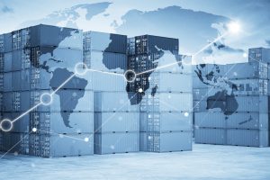 global stock market shipping containers